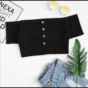 Off the shoulder crop top